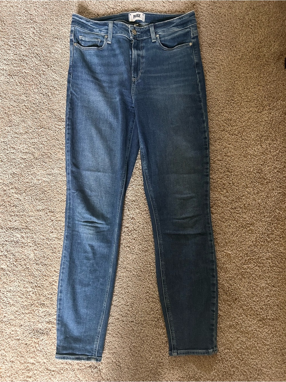 PAIGE Women's Skinny Jeans in Dark Blue Wash